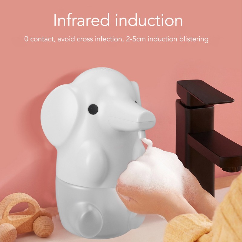 Cute Pet Elephant Touchless Soap Dispenser USB Rechargeable Automatic Foaming