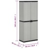 vidaXL Outdoor Garden Storage Cabinet - Compact Gray&Black PVC Design