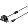 USB 2.0 Extension (A-Plug On B-Socket Mountable) Black 2 M