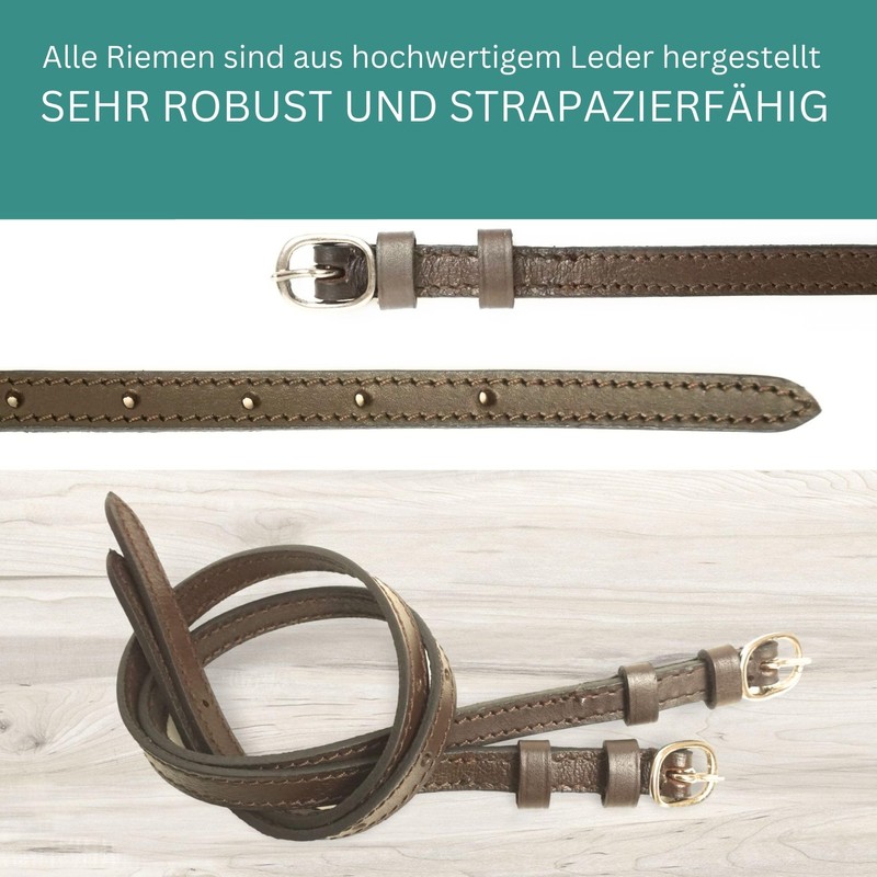 Pferdelinis Spur Straps Leather Pack of 2 Leather Straps for