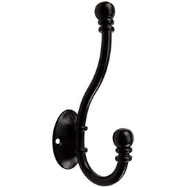 Cosmas 36267FB Flat Black Heavy Duty Coat & Hat Hook