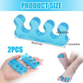 Separador Dedos Silicona Corrector, Gel de Tres Orificios para Endrezadores y Espaciadores de Dedos del Pie Ortopédicos,Juanetes Pedicura Alivia Rápidamente el dolor Corrige tus Dedos de Forma Natural