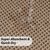 KGORGE Waffle Bathroom Rug, Large Super Absorbent Non Slip Washable