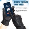 Men's Winter Gloves Sheepskin Leather Touchscreen Casual Gloves with Soft