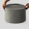 Heemab Steel Propane Tank Cover Round Holder with Side Table