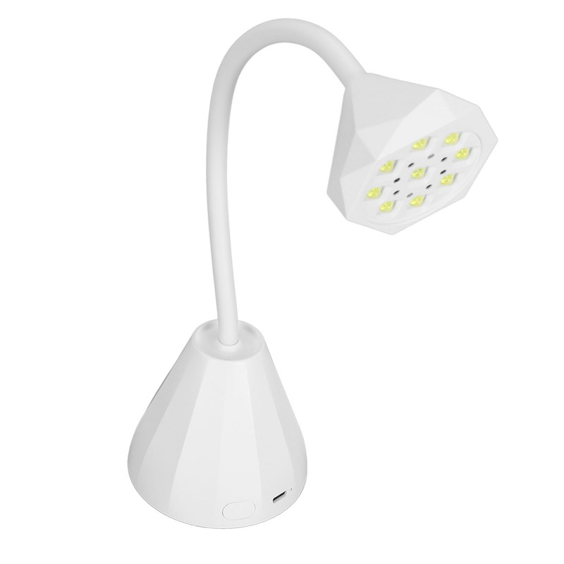 27W Gooseneck Nail Lamp with 9pcs Lamp Chips Flexible Gooseneck