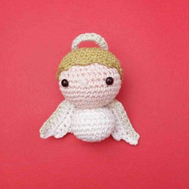 Hardicraft Crochet Package Crochet Set to Make Yourself with Instructions and Material Christmas Decoration Mini Angel, Approx. 9 cm