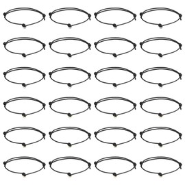 MAYJOYDIY 48 Pcs Adjustable Bracelet Making Cord 2-3/8~5-1/8 Inch Half Finished Bracelet Rope Thread Bracelets with Jump Rings Korean Waxed Polyester Bracelets for Jewelry Making DIY Crafts