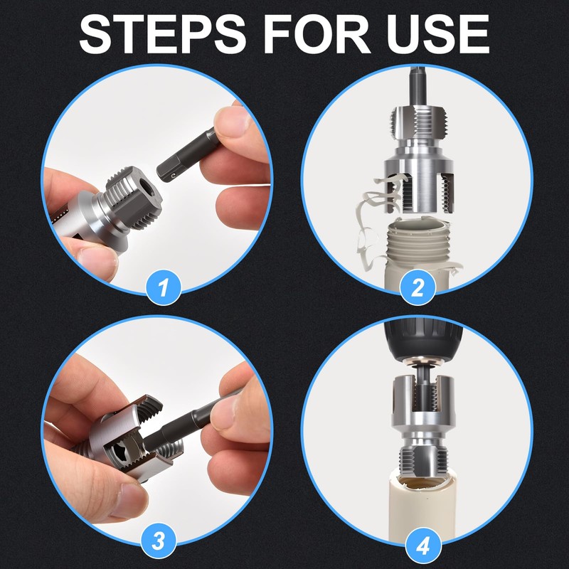3PCS PVC Pipe Threader Kit for Drill