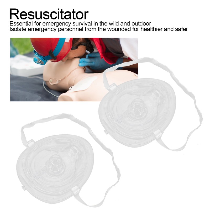 Pocket Resuscitator OneWay Valve Breathing Emergency Artificial CPR Rescue Face
