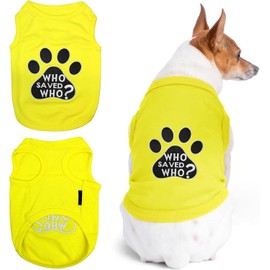 Parisian Pet Who Saved Who? T-Shirt, Small