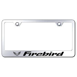 Au-TOMOTIVE GOLD Laser Etched Logo Stainless Steel License Plate Frame for Pontiac Firebird (Chrome)