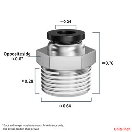 NANLACH Pneumatic Black Push Connect Fittings 6mm Tube OD x 3/8 Inch NPT Air Push Connect Tools Pneumatic Hose Fittings(Pack of 5)