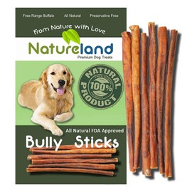 Natureland 12" Bully Sticks Standard Thickness (12" Standard Thickness - 10 Pack)