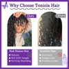Toniola Boho Crochet Braids with Human Hair Curls 16 Inch