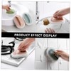 LALAFINA 2sets Sponge Brush Cleaning Tools Plastic Handle Cleaning Brush