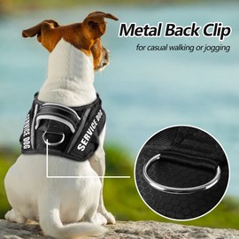 Dog Vest Harness and Patches Set, Animire in Training Service Dog Harness with 10 Dog Patches, Reflective Dog Vest with Handle for Small, Medium, Large, and Extra-Large Dogs