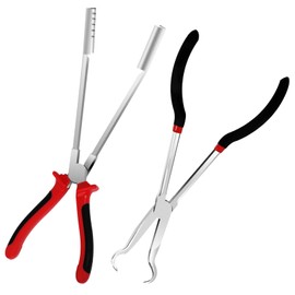 Rustark 2Pcs Spark Plug Wire Removal Pliers Tool Set Include Sleeve Type Spark Plug Puller and Round Spark Plug Pliers Wire Puller Removal Pliers Tool Spark Boot Removal Tool for Cars