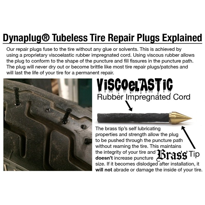 NEW DYNAPLUG® ULTRALITE TUBELESS TYRE PUNCTURE REPAIR KIT FOR MOTORCYCLES