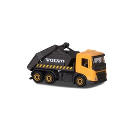 Majorette Volvo Construction Site Vehicles - Excavator, Dump Truck, Wheel Loader, Concrete Mixer, Articulated Handlebar, Truck with Container, Delivery 1 Piece, Random Model, Metal Toy Cars