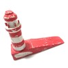 Lighthouse Door Stopper 7" - Rustic Coastal Red | #Ort1701310r