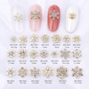 20 Pieces Snowflake Nail Charms for Acrylic Nails 3D Alloy