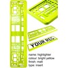 TAPORT® YELLOW NEON CAR REGISTRATION HOLDER FOR ANY CAR ,