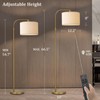 FINNCHY Gold Floor Lamp with Remote Control, 1200 Lumens Adjustable