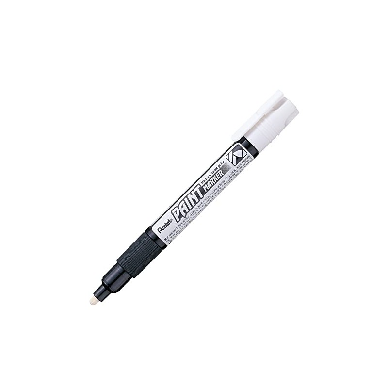 Marcador Permanente Uso Industrial Pentel Blanco/12 Piezas-MMP20-W