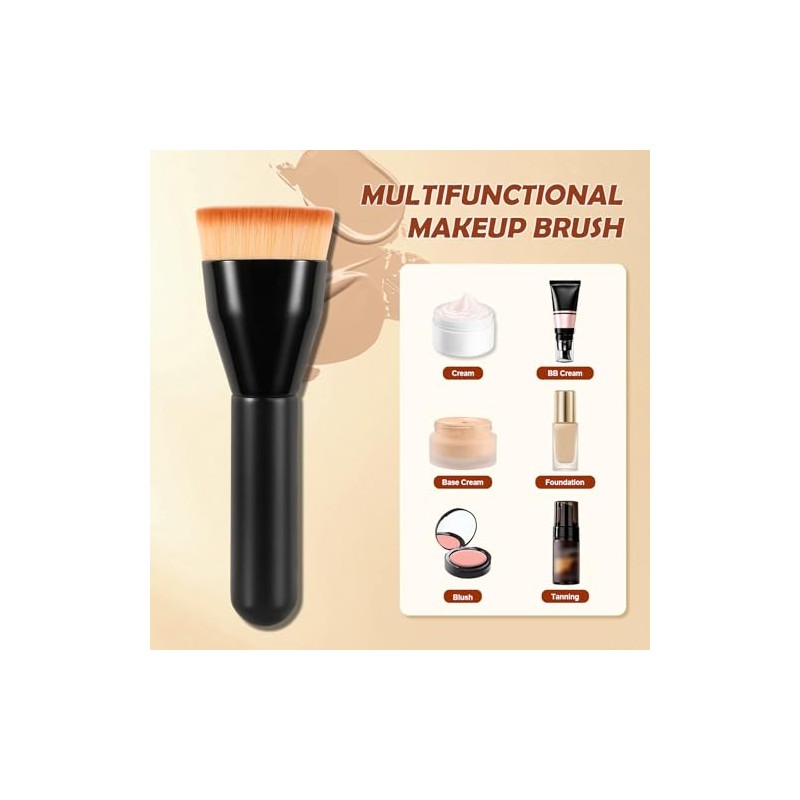 Brocha Kabuki Punta Plana Base Maquillaje Profesional Líquida Difuminar Líquido