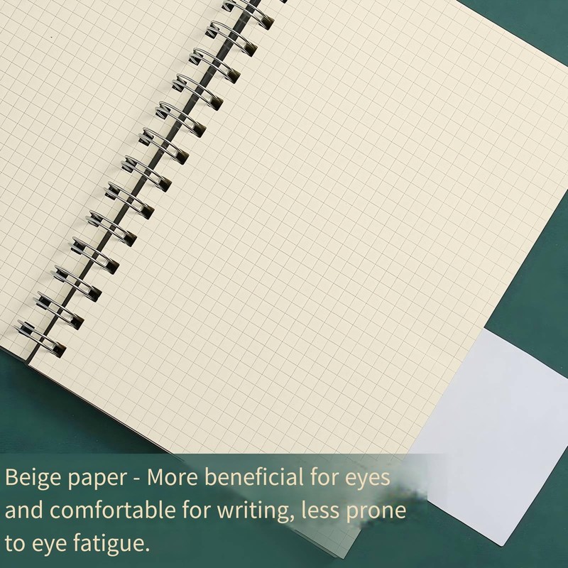 LORJE 1 Pack A5 Spiral Notebook, 80 Sheet Thick Paper,