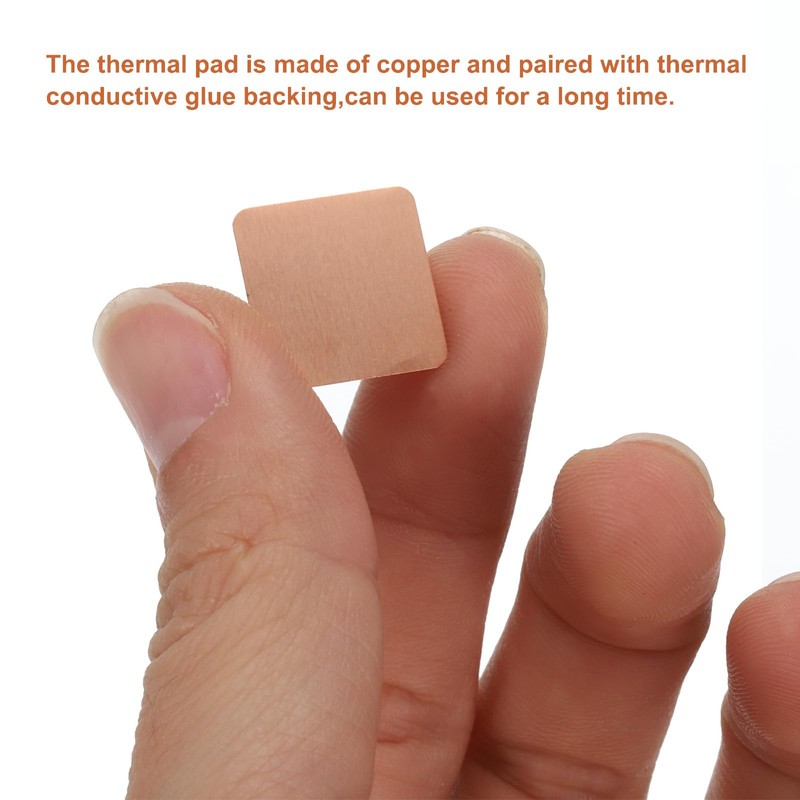 sourcing map Heat Sink Copper Pad Washer 15mm x 15mm