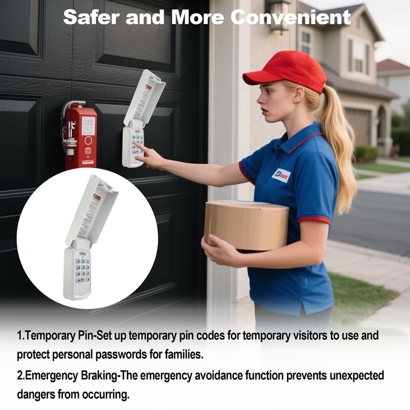 XDTKML Universal Garage Door Opener Keypad Compatible with Genie/Liftmaster/Chamberlain/Craftsman/Linear/Wayne Garage