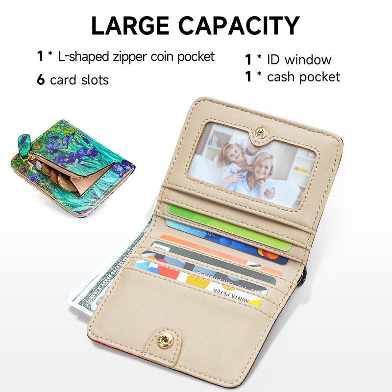 APHISON Womens Wallet RFID Wallet Women Slim Bifold Compact Small