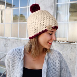 myboshi Hekinan Crochet Set, Crochet Set for Advanced Users, Includes No. 1 Wool, Instructions, Label, 30% Wool (Merino Wool) Beige with Crochet Hook