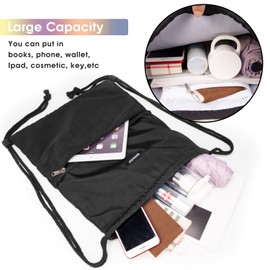 WANDF Backpack with Drawstring, Gym Bag, Sports Bag, with Inner and Outer Pocket, Adjustable, Gym Bag for Women, Men, Children, 11 Litres, for Sports and Travel