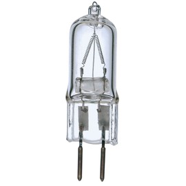 Satco S3168 75 Watt 1250 Lumens T4 Halogen GY6.35 Base 120 Volt Clear Light Bulb, Dimmable