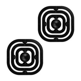 Lotsdonxia 2-Piece Set of 3D Infinite Flip Fidget Hand Spinner Toys: Black and White Options for Stress Relief and Anxiety Reduction