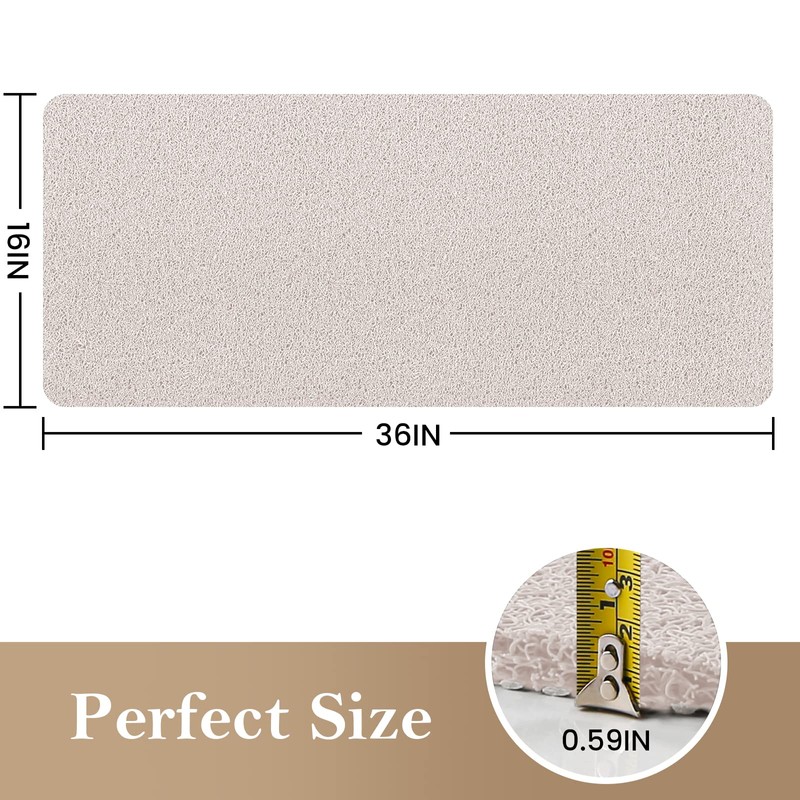 Shower Mat Bathtub Mat Non-Slip,36x16 inch, Soft Tub Mat with