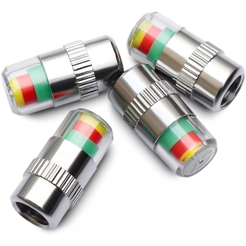 ANCLLO 4Pcs Car Tire Pressure Monitor Valve Stem Caps Sensor