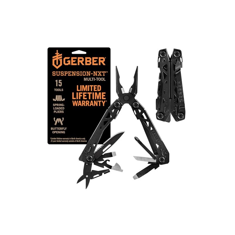 Gerber Gear Suspension-NXT EDC Multitool 15-in-1 Pocket Knife, Needle Nose