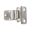 3/8" Inset Partial Wrap Hinges - Satin Nickel - Pair