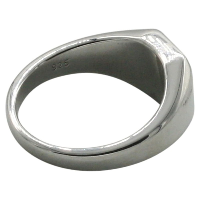 Fine Elegant Signet Ring 925 Silver with Engraving Plate, Size: