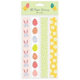 Tallon International Easter Room Decorations, Banners, Garlands - 80 Paper Chains / 4 Designs