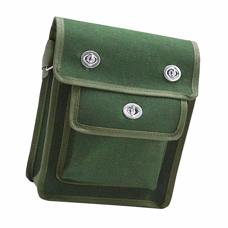 Tool Bag, Multi Layer Canvas Tool Pouch with Shoulder Strap,