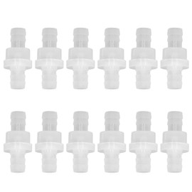 12pcs Non Return Valve Aquarium Check Valve Pp One Way Valve for Fish Tank Chemical Industry (10mm)