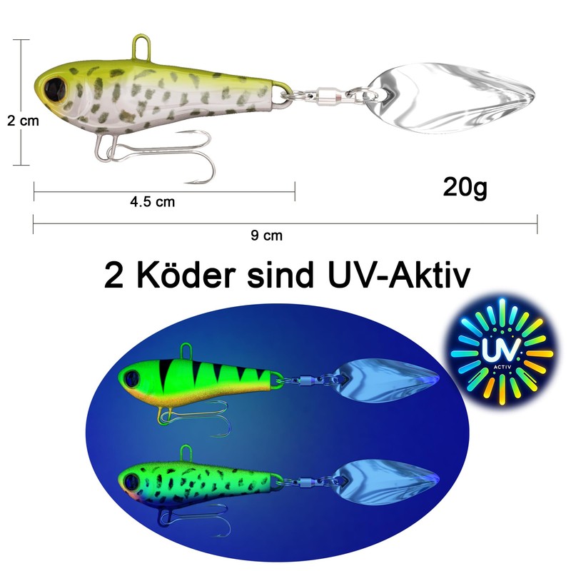 Njord Kalastus Jig Spinner Set of 5 20 g in