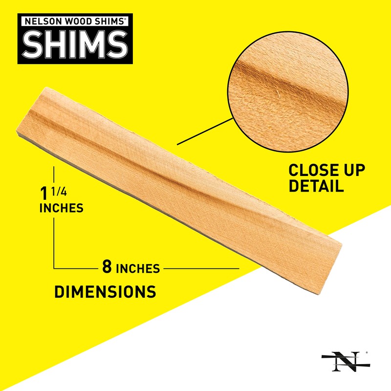 Nelson Wood Shims - Leveling Wedge Professional Contractor DIY Bulk