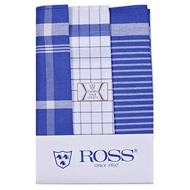 Twine-HL Tea Towels Size 50 x 70 cm in 6 Colours (2 = Blue) Pack of 3