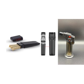 raw three tree cone case holder+cone grinder filler+jet torch lighter